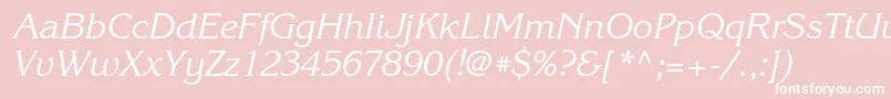 KorinnaettItalic Font – White Fonts on Pink Background