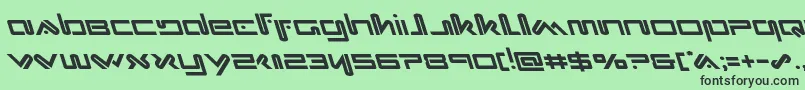 フォントXephyrleft – 緑の背景に黒い文字