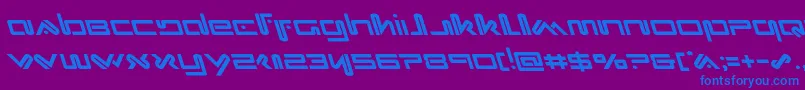Xephyrleft Font – Blue Fonts on Purple Background