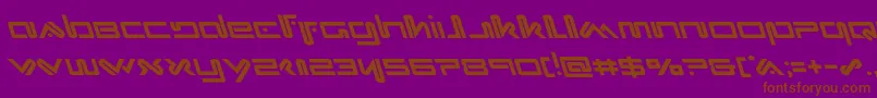 フォントXephyrleft – 紫色の背景に茶色のフォント