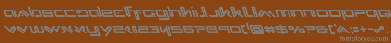 Xephyrleft-fontti – harmaat kirjasimet ruskealla taustalla