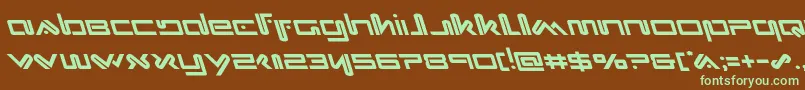 Xephyrleft Font – Green Fonts on Brown Background