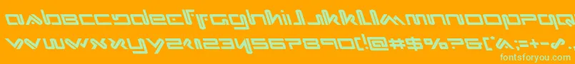 Xephyrleft Font – Green Fonts on Orange Background