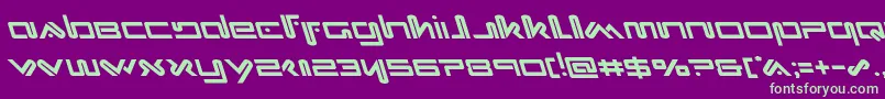 Xephyrleft-fontti – vihreät fontit violetilla taustalla