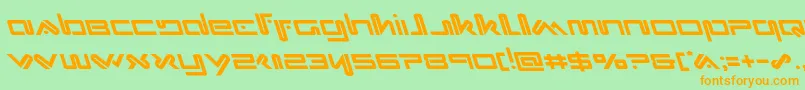 Шрифт Xephyrleft – оранжевые шрифты на зелёном фоне
