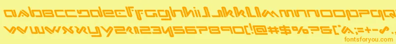 fuente Xephyrleft – Fuentes Naranjas Sobre Fondo Amarillo