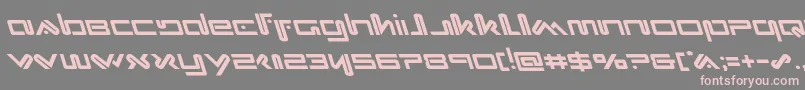 フォントXephyrleft – 灰色の背景にピンクのフォント