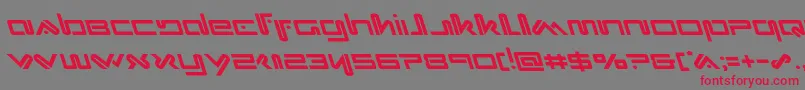 Xephyrleft-Schriftart – Rote Schriften auf grauem Hintergrund