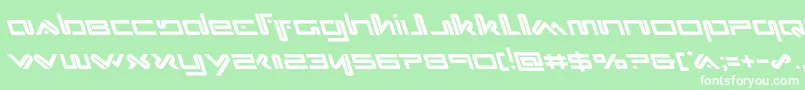 Шрифт Xephyrleft – белые шрифты на зелёном фоне