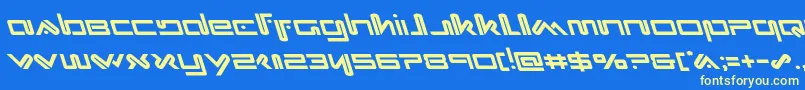 Xephyrleft Font – Yellow Fonts on Blue Background