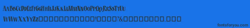 BluEsotericCondensed-fontti – mustat fontit sinisellä taustalla