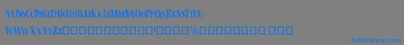 Fonte BluEsotericCondensed – fontes azuis em um fundo cinza