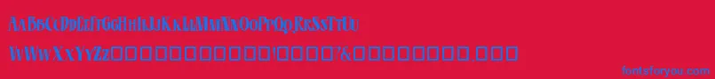 Шрифт BluEsotericCondensed – синие шрифты на красном фоне