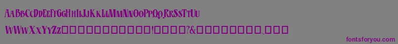 フォントBluEsotericCondensed – 紫色のフォント、灰色の背景
