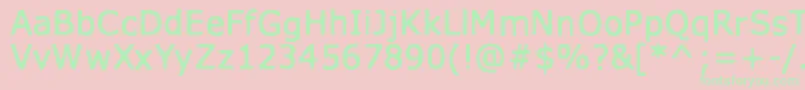 XmasYearZero-Schriftart – Grüne Schriften auf rosa Hintergrund