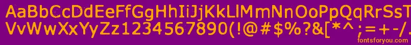 XmasYearZero Font – Orange Fonts on Purple Background