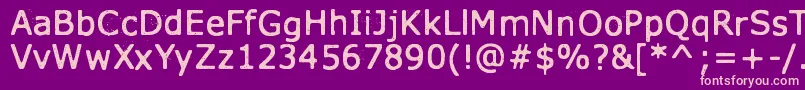 XmasYearZero Font – Pink Fonts on Purple Background