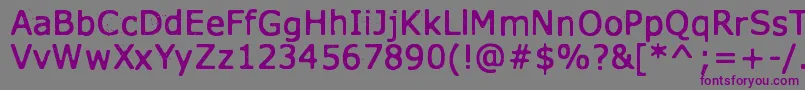 XmasYearZero Font – Purple Fonts on Gray Background