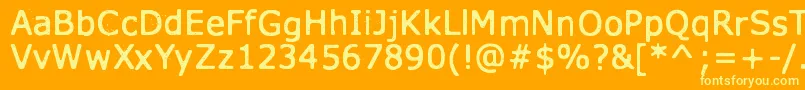 More about XmasYearZero Font XmasYearZero Font – Yellow Fonts on Orange Background