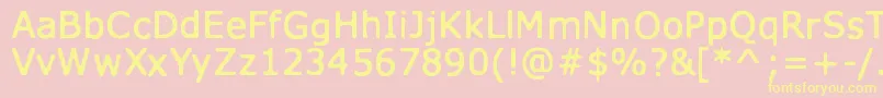 XmasYearZero Font – Yellow Fonts on Pink Background