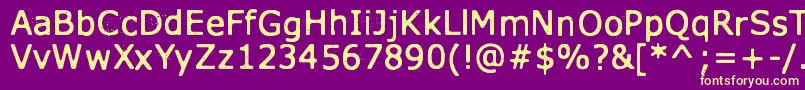 XmasYearZero Font – Yellow Fonts on Purple Background