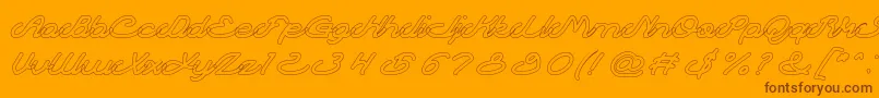 AutopilotHollow Font – Brown Fonts on Orange Background