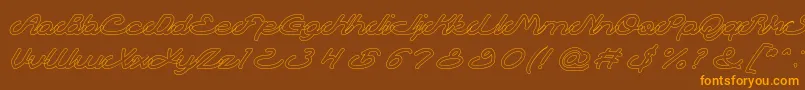 AutopilotHollow Font – Orange Fonts on Brown Background