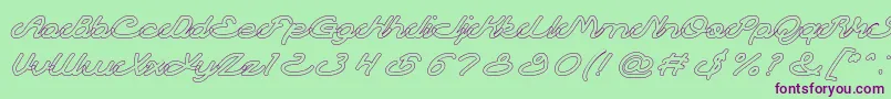 AutopilotHollow Font – Purple Fonts on Green Background