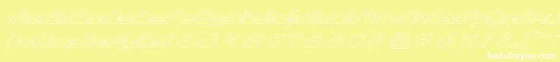 AutopilotHollow Font – White Fonts on Yellow Background