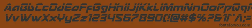 Шрифт Usangellaserital – чёрные шрифты на коричневом фоне