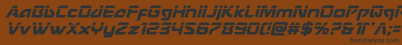 フォントUsangellaserital – 黒い文字が茶色の背景にあります