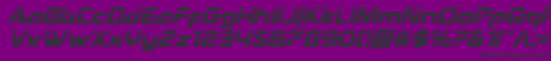 Czcionka Usangellaserital – czarne czcionki na fioletowym tle