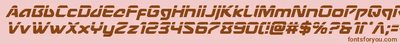 フォントUsangellaserital – ピンクの背景に茶色のフォント