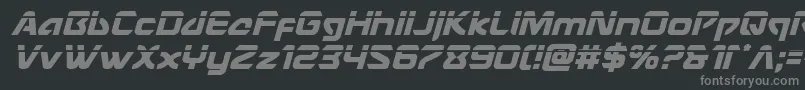 フォントUsangellaserital – 黒い背景に灰色の文字