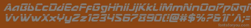 フォントUsangellaserital – 茶色の背景に灰色の文字