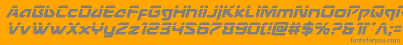 フォントUsangellaserital – オレンジの背景に灰色の文字