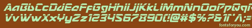 Шрифт Usangellaserital – зелёные шрифты на коричневом фоне