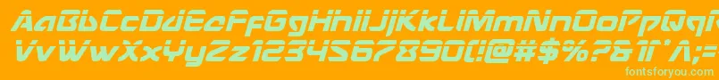 Usangellaserital Font – Green Fonts on Orange Background