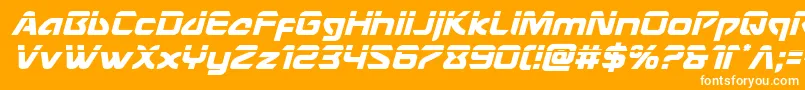 フォントUsangellaserital – オレンジの背景に白い文字