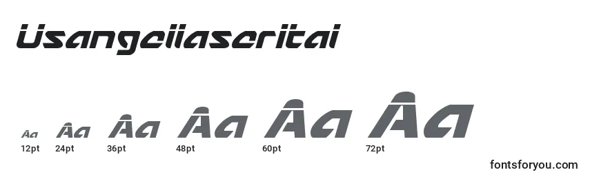 Размеры шрифта Usangellaserital