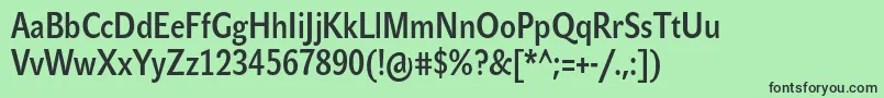 JohnsanscondMedPro-Schriftart – Schwarze Schriften auf grünem Hintergrund
