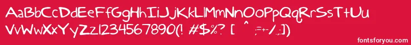 DccAnatoliaclasic Font – White Fonts on Red Background