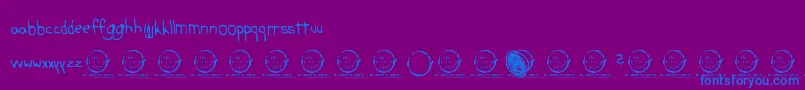 TheRing Font – Blue Fonts on Purple Background