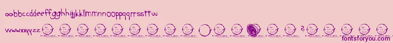 TheRing Font – Purple Fonts on Pink Background