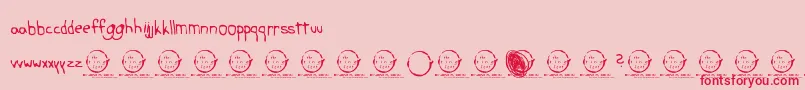 TheRing Font – Red Fonts on Pink Background