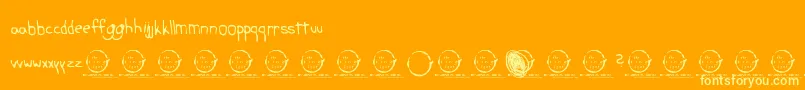 TheRing Font – Yellow Fonts on Orange Background