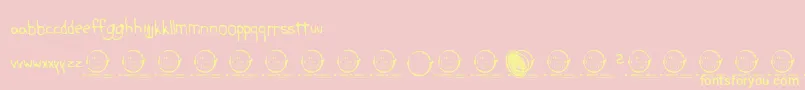 TheRing Font – Yellow Fonts on Pink Background