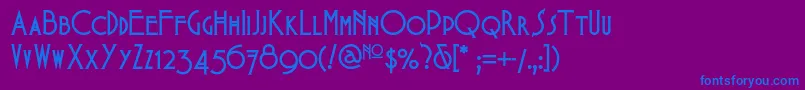 Babesintoylandnf Font – Blue Fonts on Purple Background