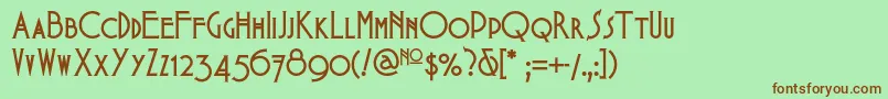 Babesintoylandnf Font – Brown Fonts on Green Background