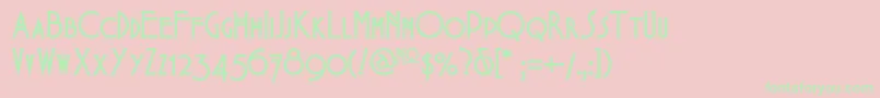 Babesintoylandnf Font – Green Fonts on Pink Background